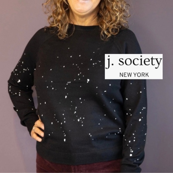 j.society Sweaters - J.Society black paint splatter Sweater, M, CB2520